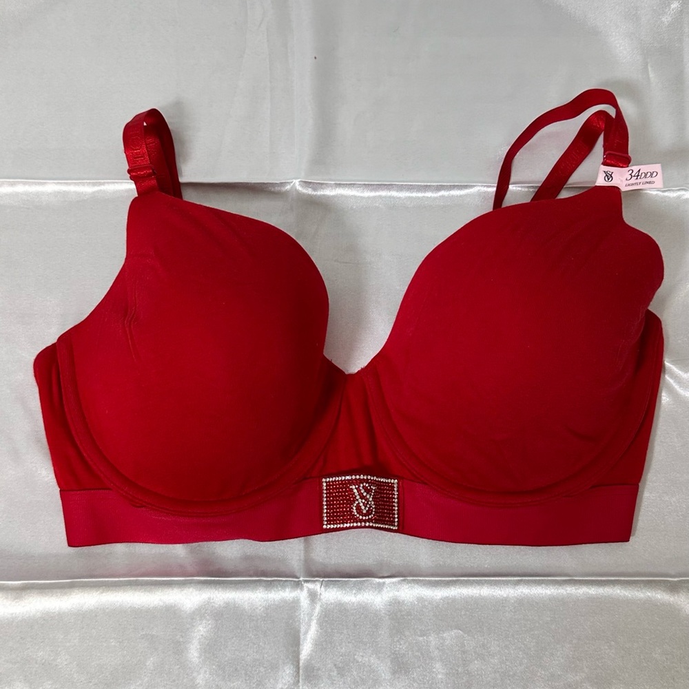 Victoria's Secret Red Full-Coverage Bra with Molded Cups